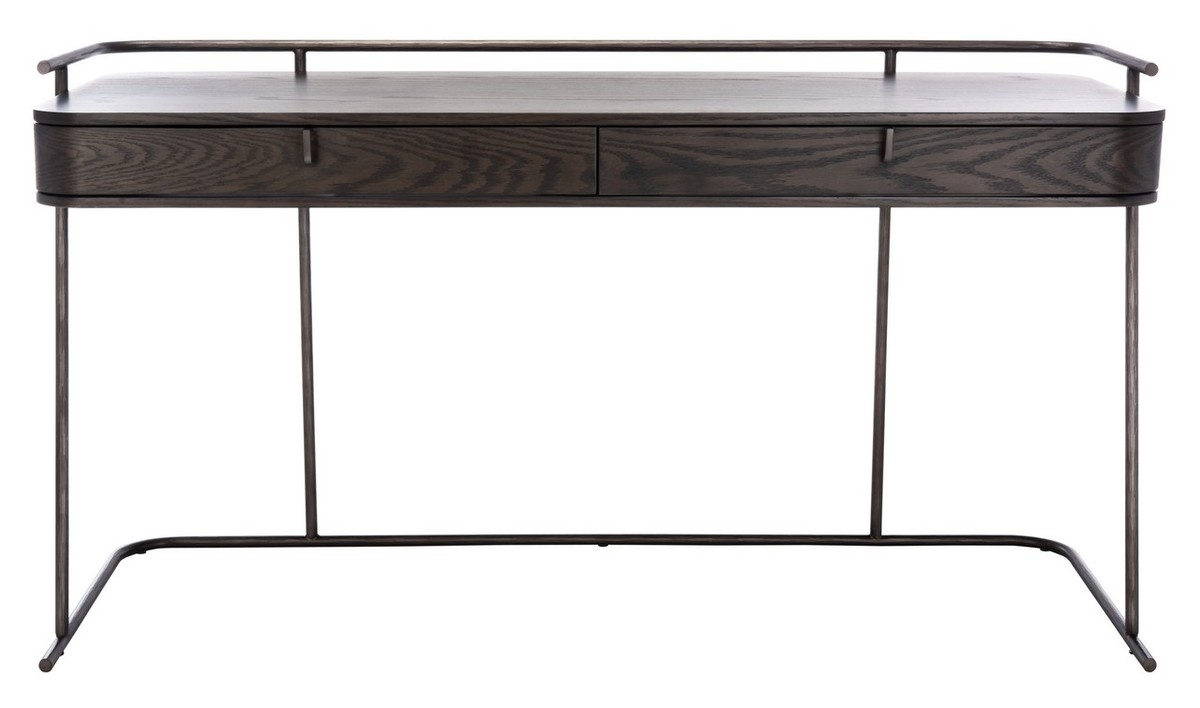 Ferrell Modern Wood Desk - Dark Walnut  - Safavieh - Image 0