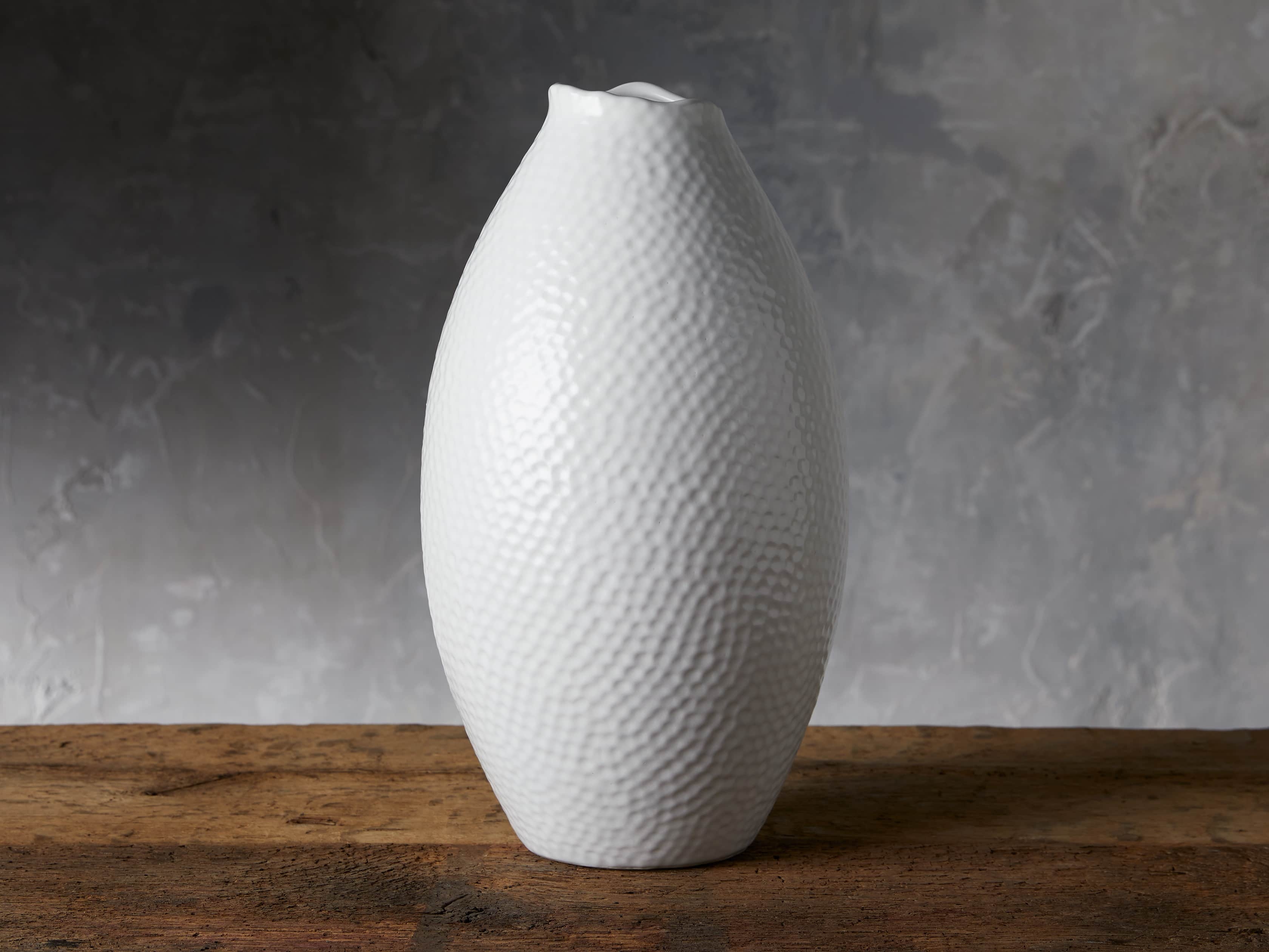 Eva Large Tall Vase in Ceramic White - Image 0