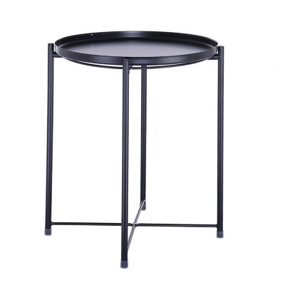 Metal Tray Top Cross Legs End Table - Image 0