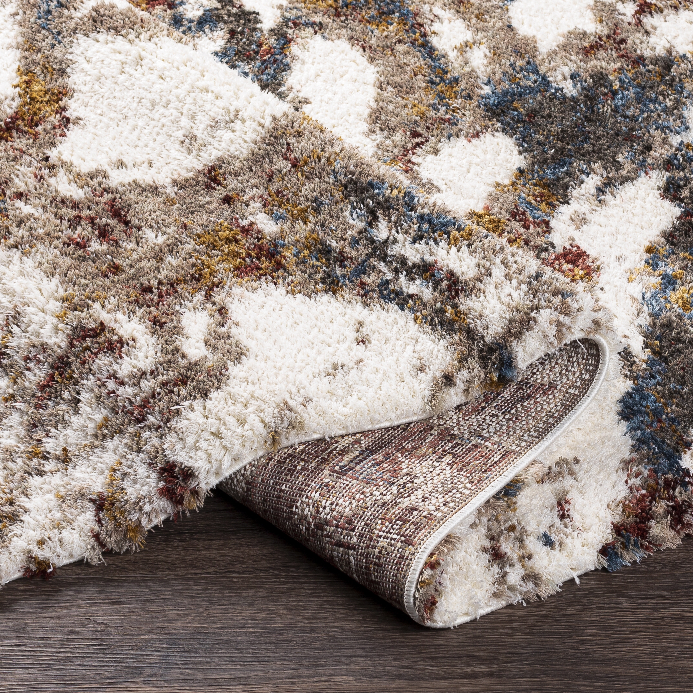 Celestial Shag Beige Indoor 7'10" x 10' Machine Woven Rug - Image 4