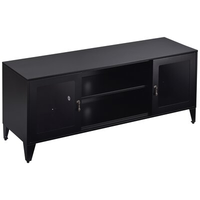 TV Cabinet Industrial Style With 2 Door Metal TV Stand For Living Room Entertainment Center For Tvs Up To 55" - Image 0