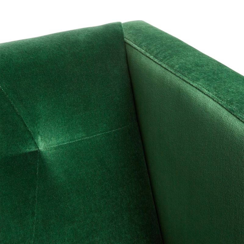 Avec Emerald Green Chair with Brushed Stainless Steel Legs - Image 5