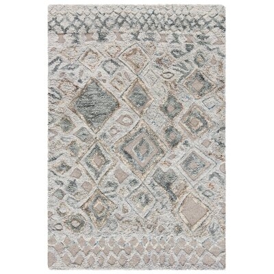 Powell Tufted Wool Gray/Ivory Area Rug - Image 0