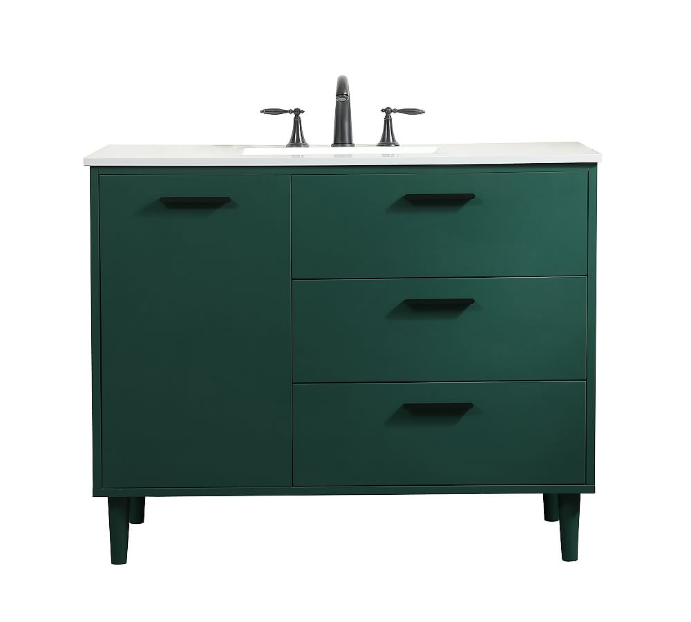 Green Kuno Single Sink Vanity, 42" - Image 0
