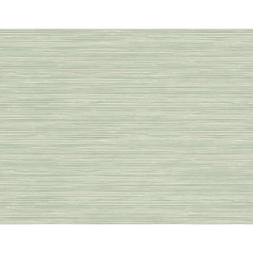 60.8 sq. ft. Bondi Seafoam Grasscloth Texture Wallpaper, Green - Image 0