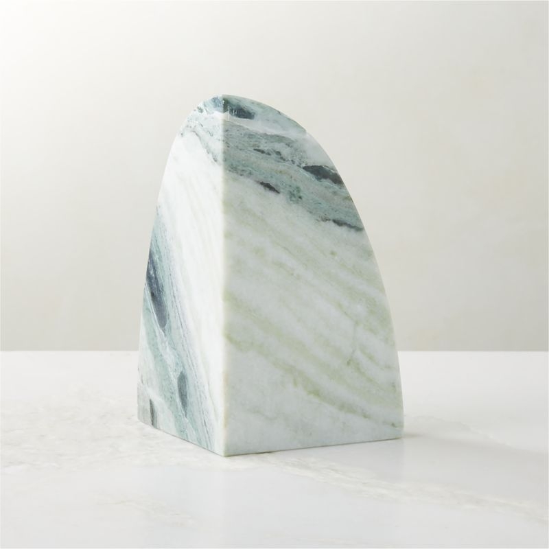 Ice Jade Green Marble Bookend - Image 1