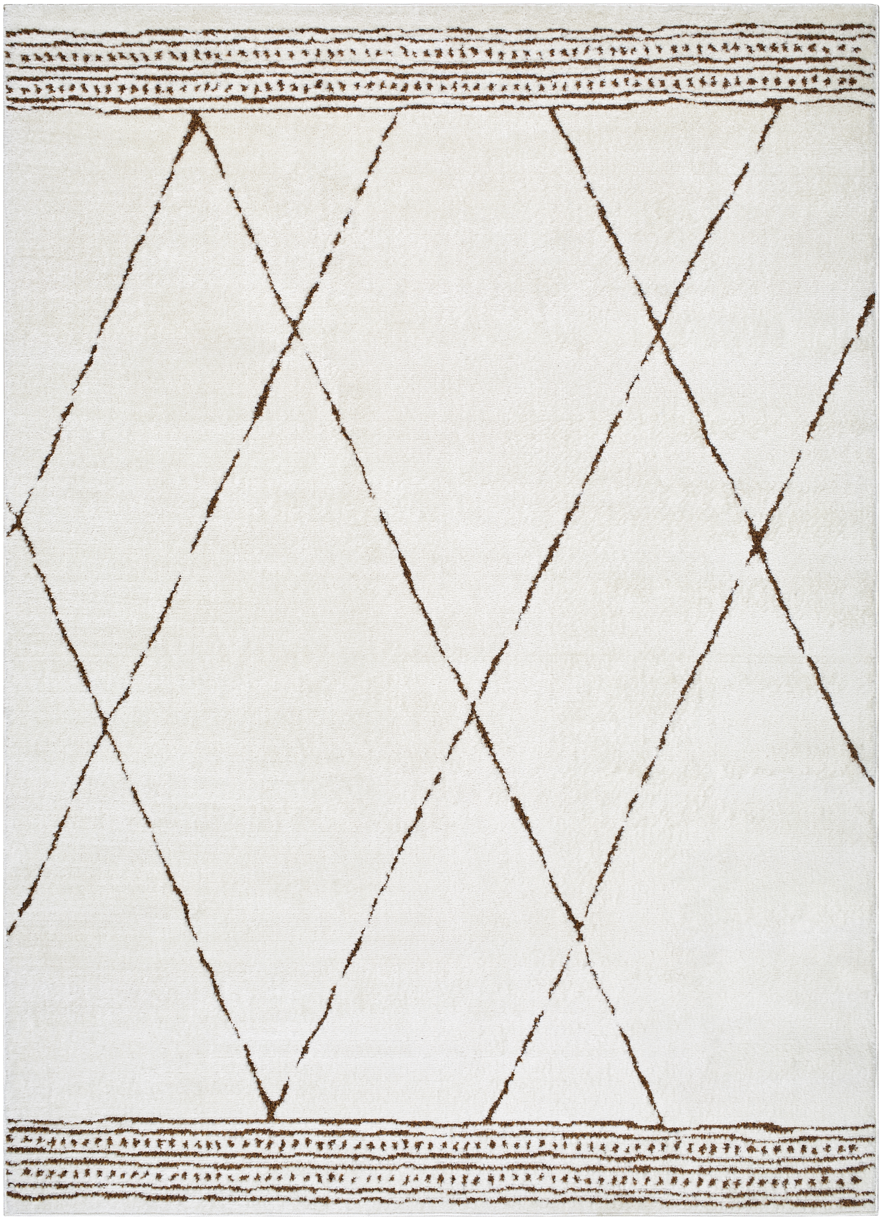 Freud Beige Indoor 6'7" x 9' Machine Woven Rug - Image 0
