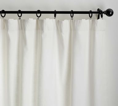 Emery Linen Curtain, 50 x 108", Midnight - Image 2
