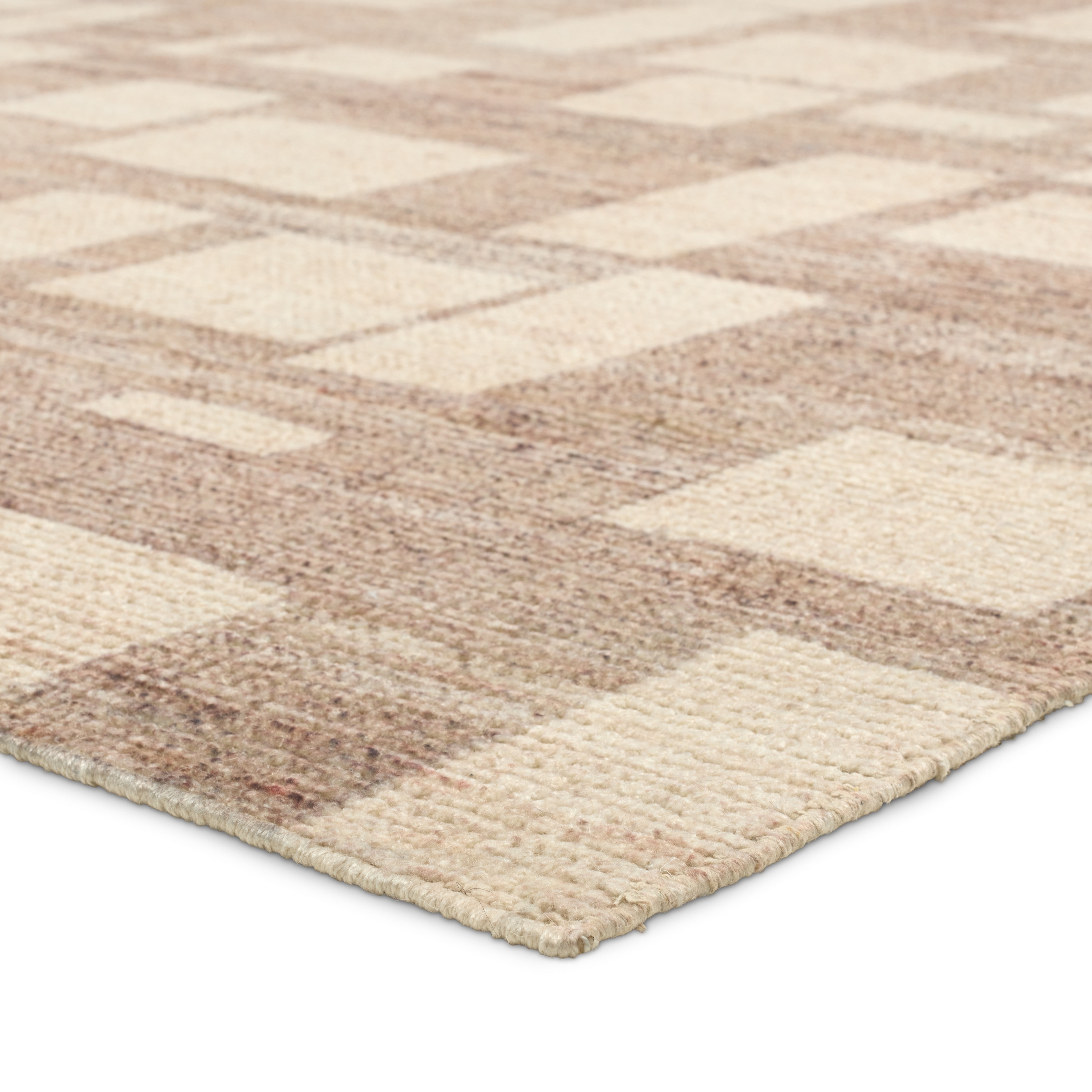 Armes THO08 Handmade Abstract Tan and Brown Area Rug (8'6"x11'6") - Image 1