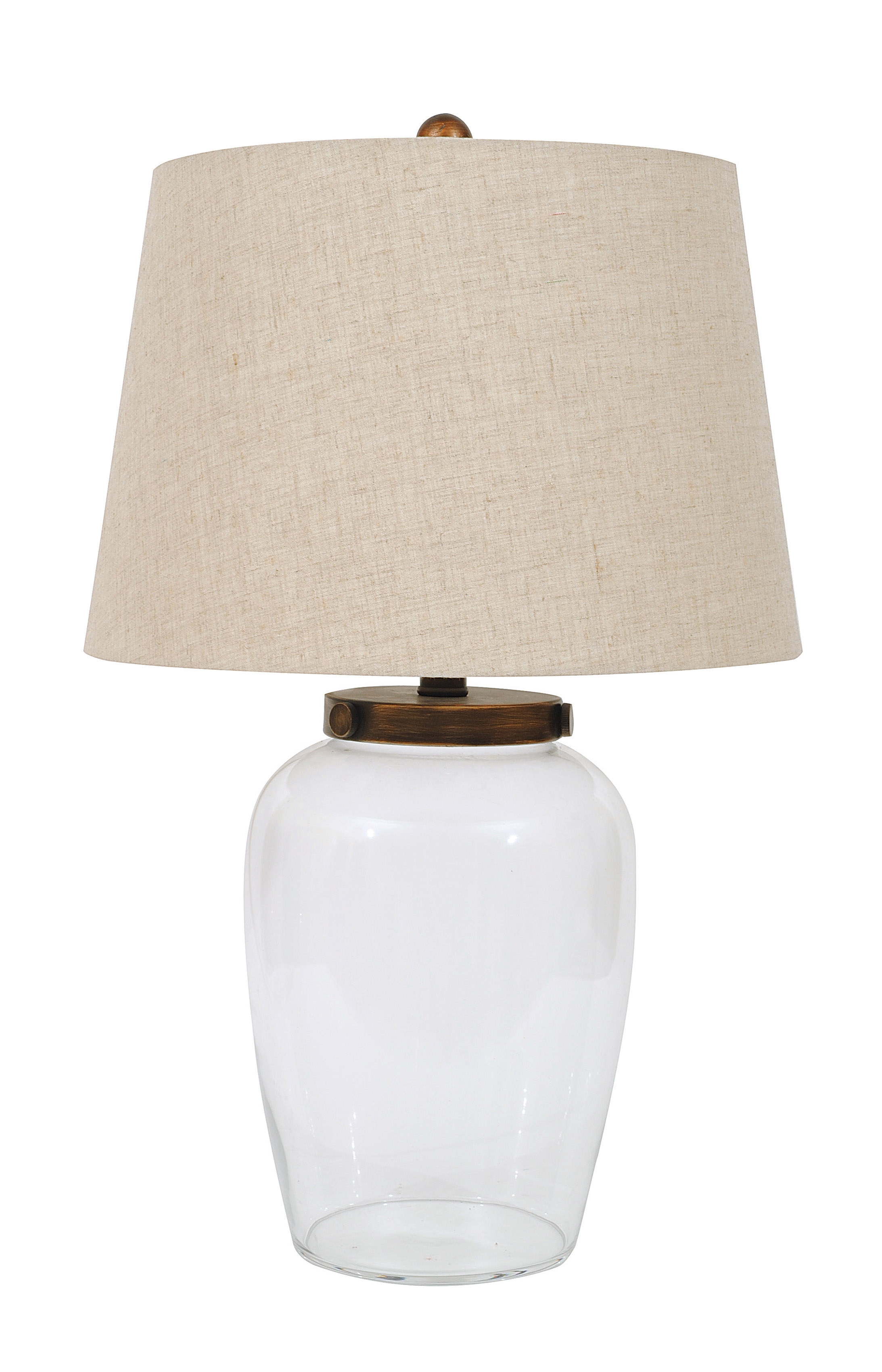 Glass Fillable Table Lamp with Shade - Image 0