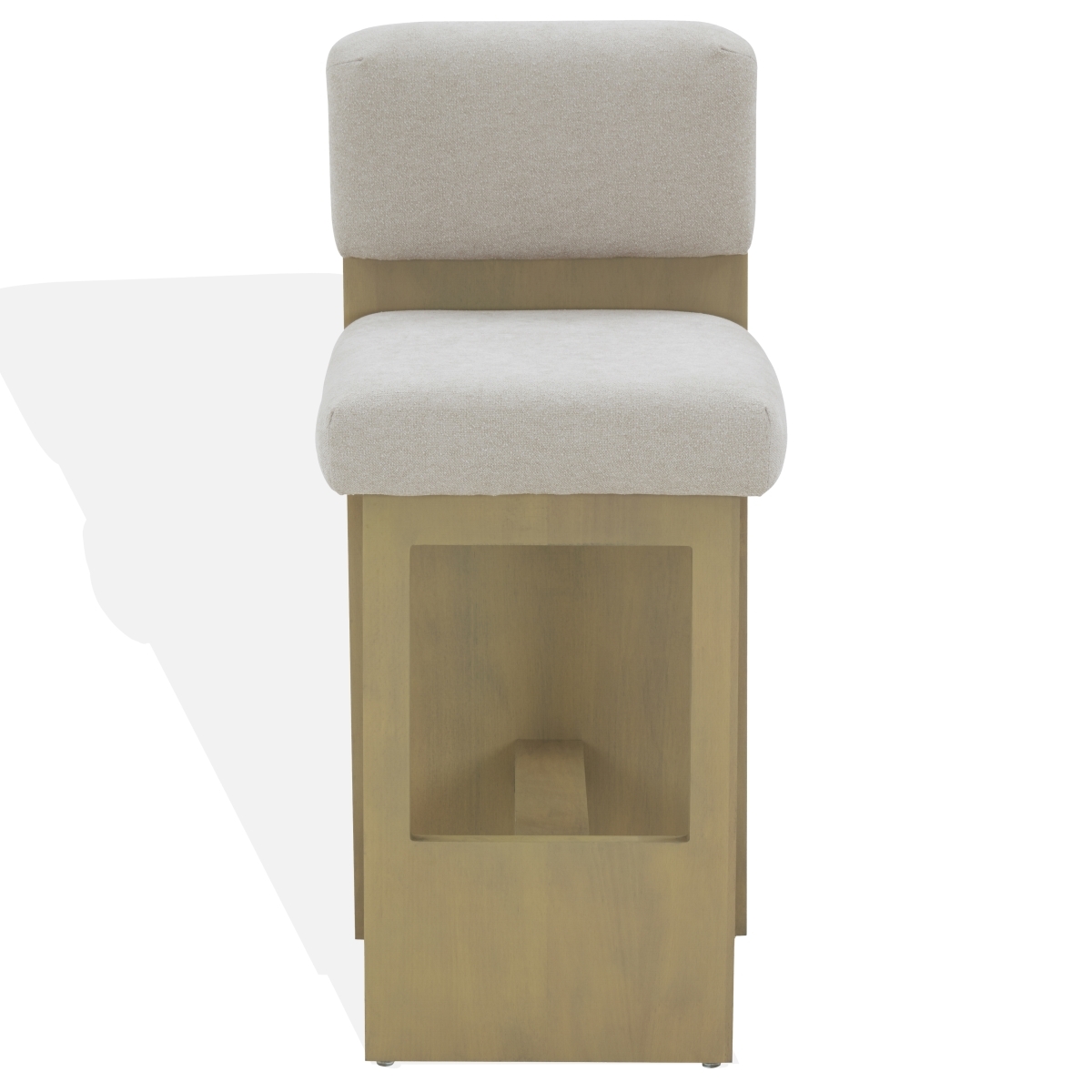 Naja Modern Counter Stool - Taupe/Natural - Image 0