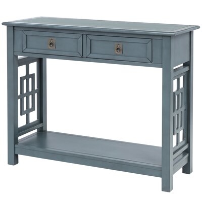 Console Table With 2 Drawers And Bottom Shelf, Entryway Accent Sofa Table - Image 0