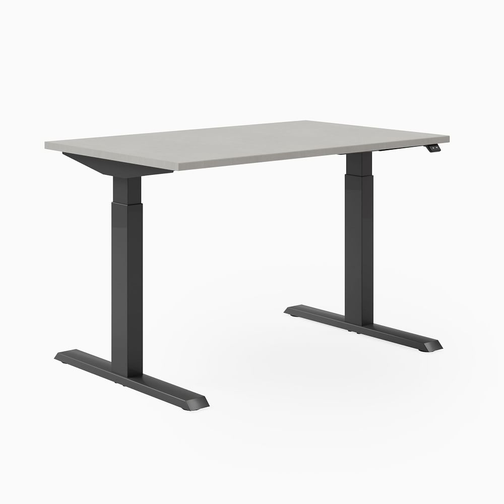 Steelcase Migration SE Height-Adjustable Desk, 29"x58", Ash Noce, Merle, Square Edge Foot - Image 0