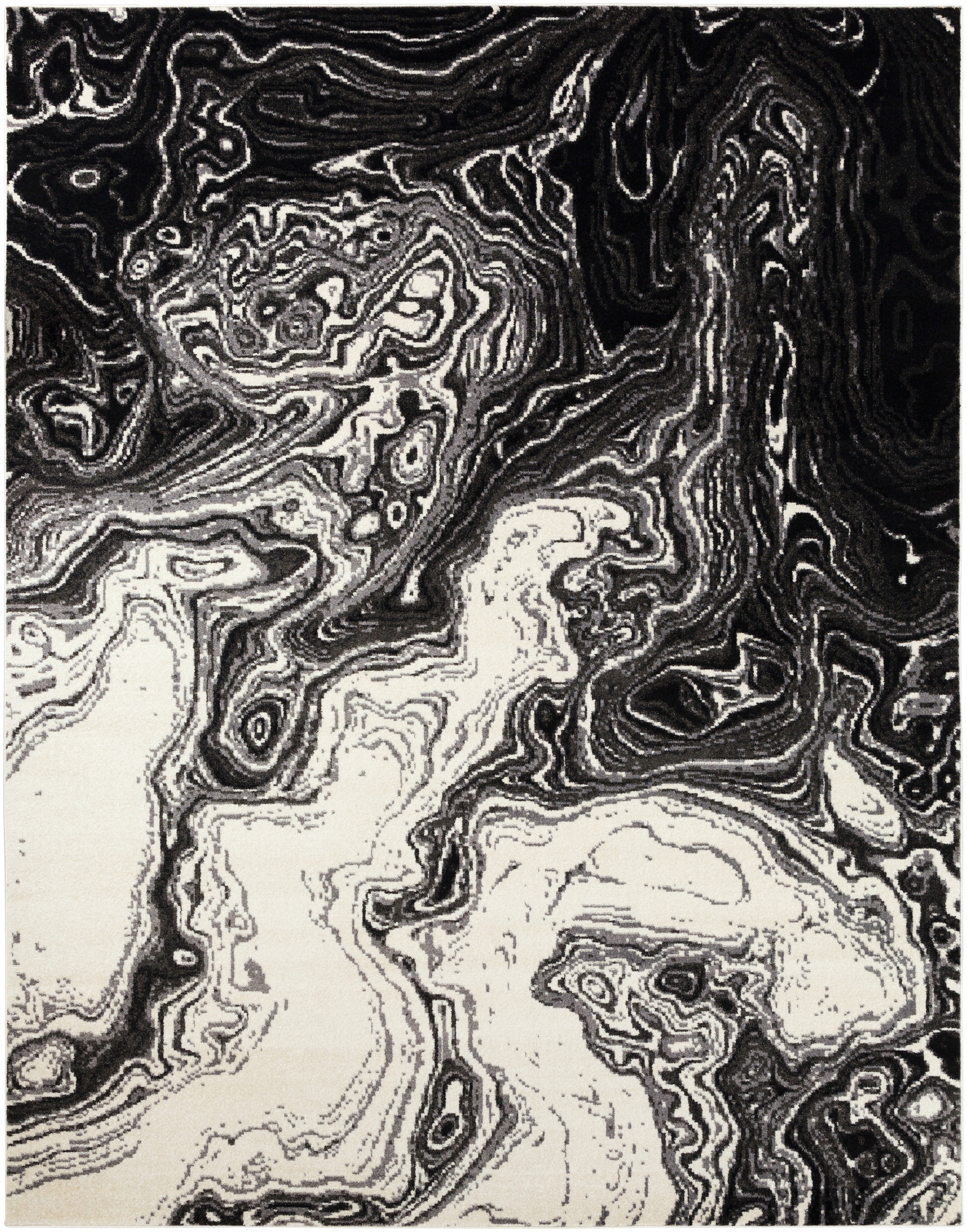 Pepin Black Indoor 7'10" x 10' Machine Woven Rug - Image 0