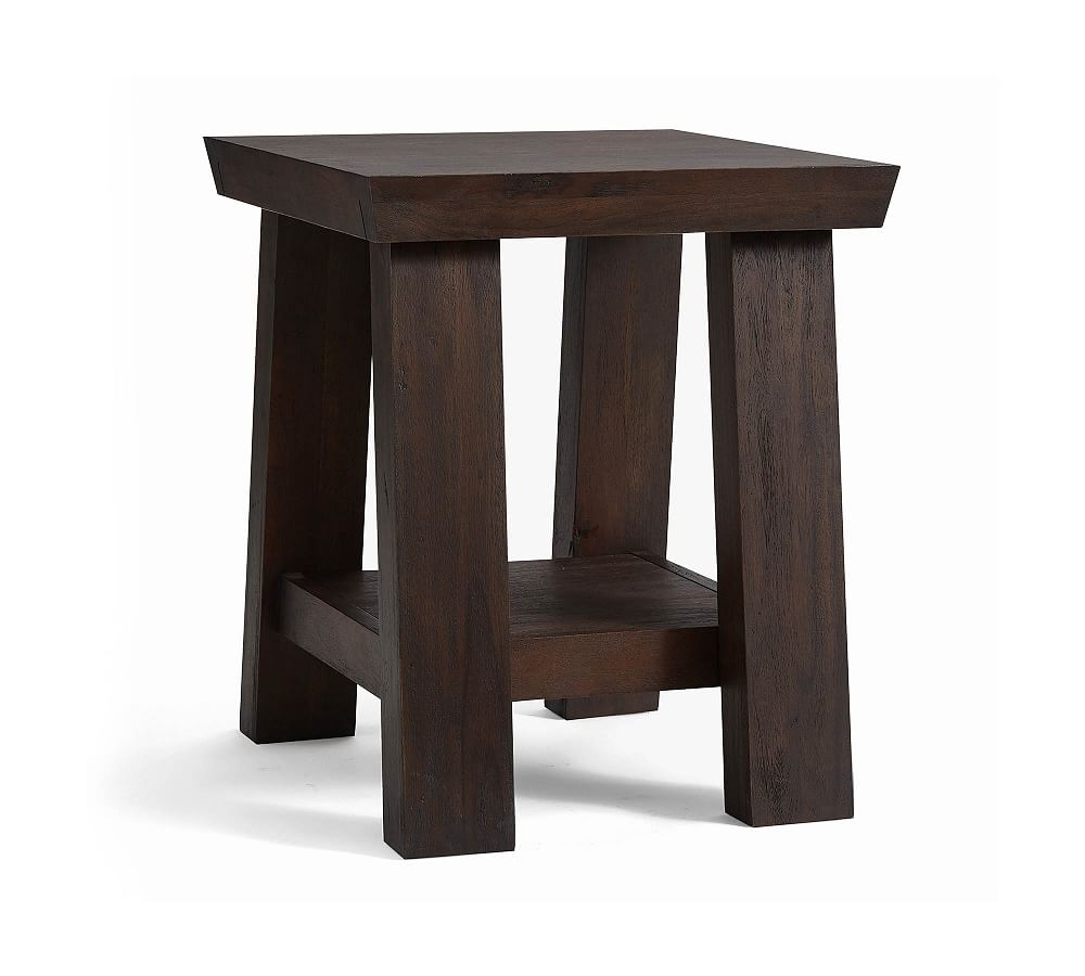 Madera Wood End Table, Coffee Bean - Image 0