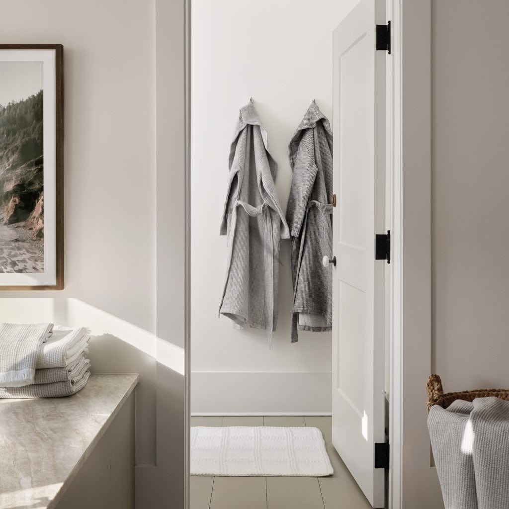 The Citizenry Aegean Cotton Bath Robe | Large | Black - Image 8