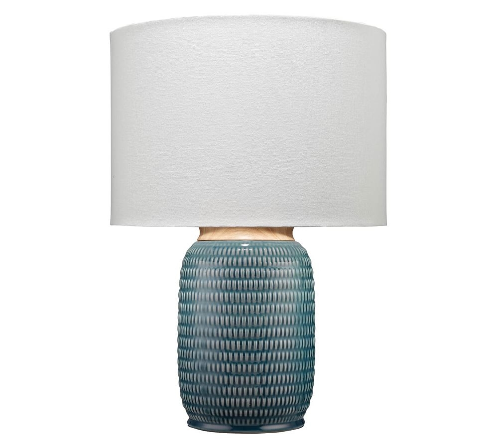 Juna Ceramic Table Lamp, Blue - Image 0
