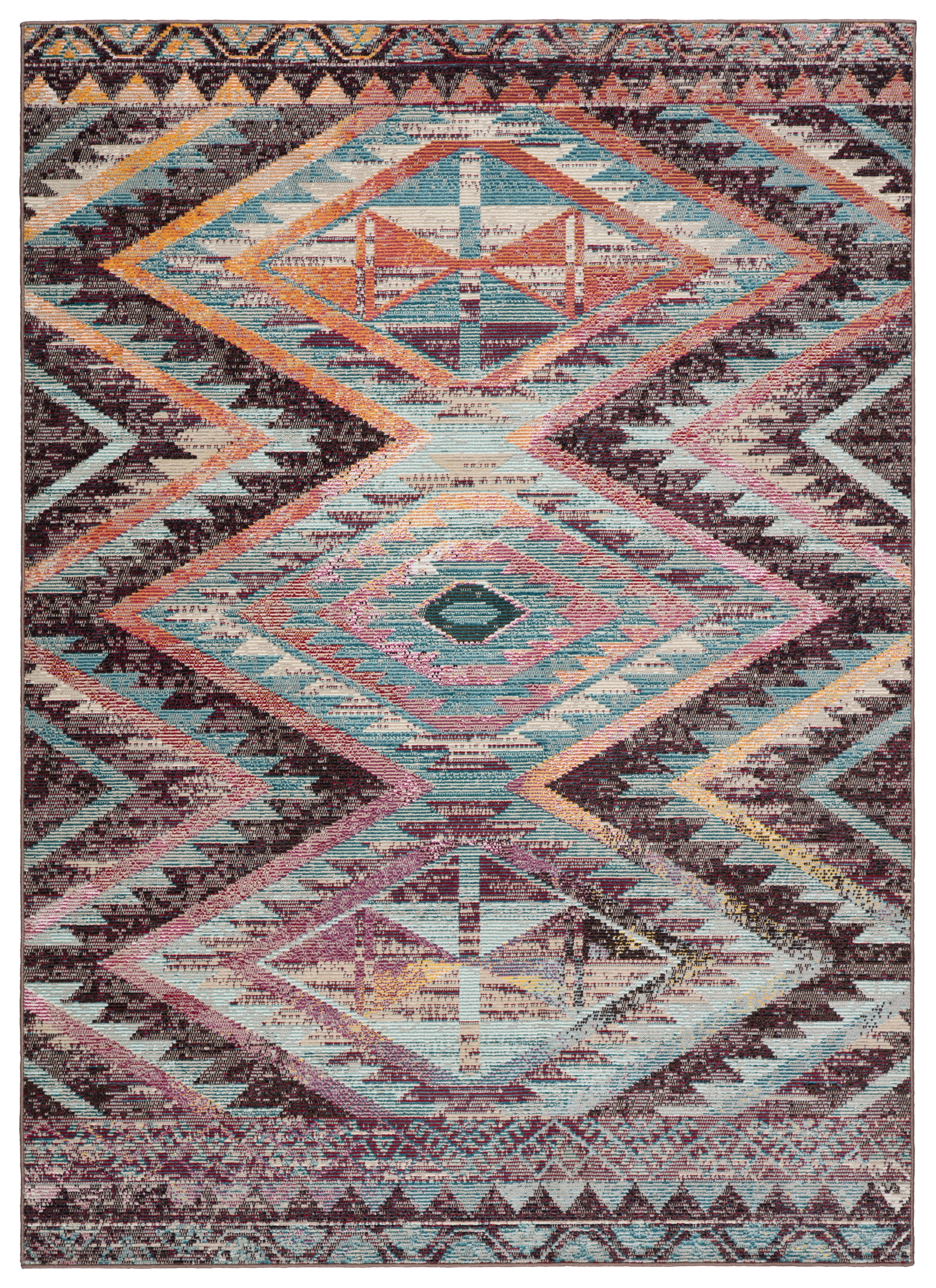 Nikki Chu by Decca Indoor/ Outdoor Tribal Multicolor Area Rug (8'10"X12') - Image 0