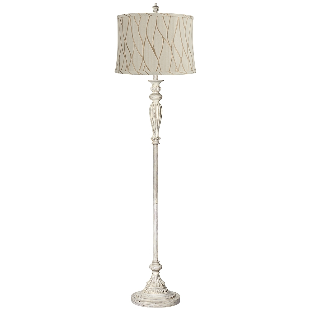 Colonnade 60"H Antique White Kinmen Cream Shade Floor Lamp - Image 0