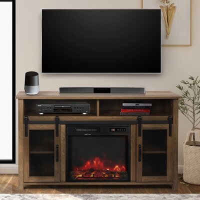 TV Stand For Tvs Up To 55" With Electric Fireplace Included,Media Storage Television Console For Living Room - Image 0