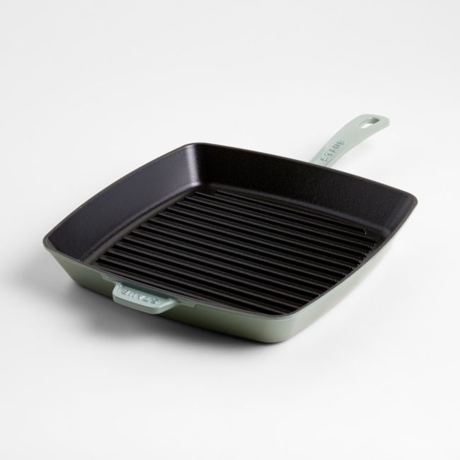 Staub ® 12" Eucalyptus Enameled Cast Iron Square Grill Pan - Image 0