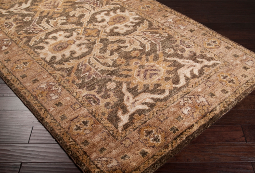 Scarborough Brown Indoor 3'3" x 5'3" Handmade Rug - Image 0