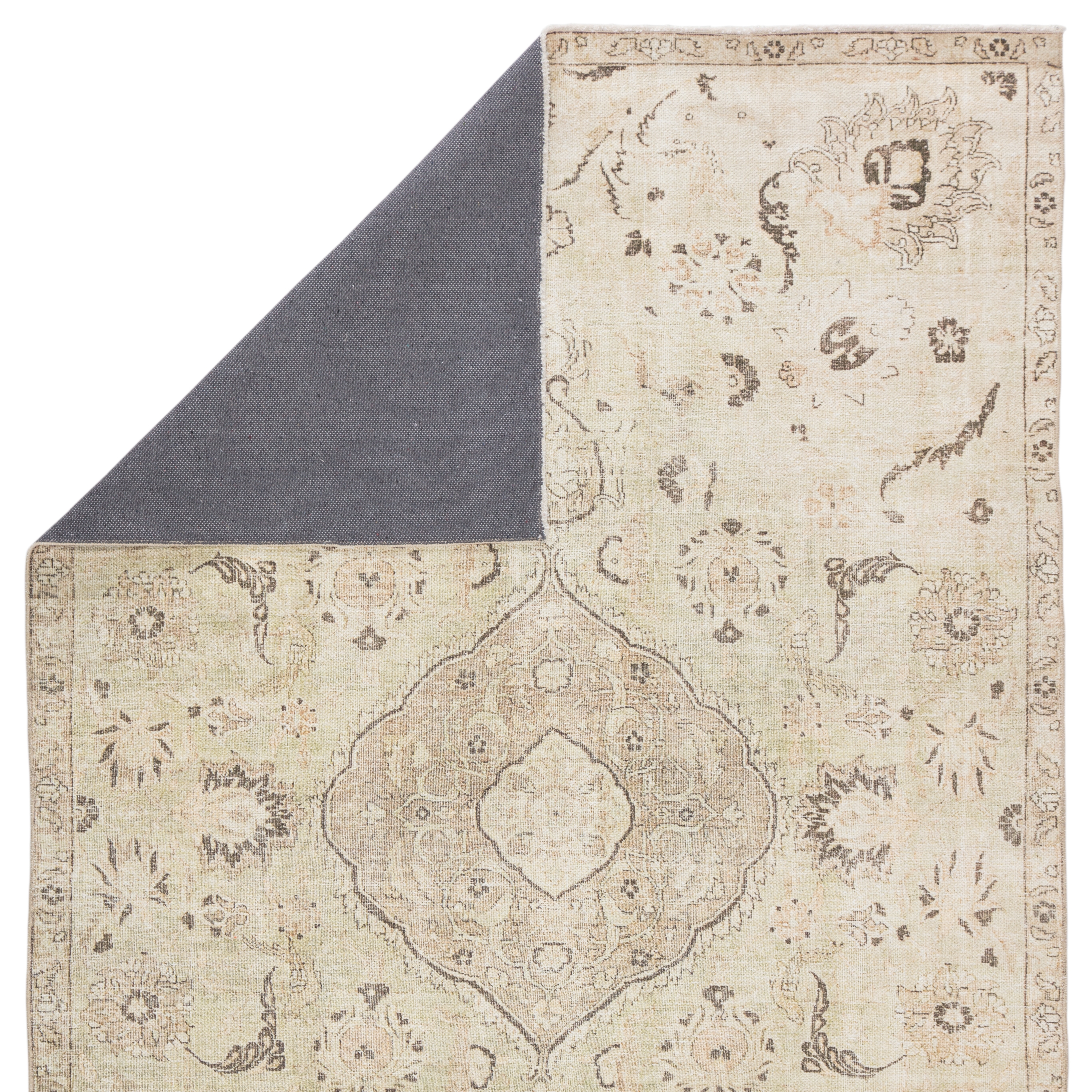 Victoire Medallion Green/ Gray Area Rug (8'10"X11'9") - Image 2