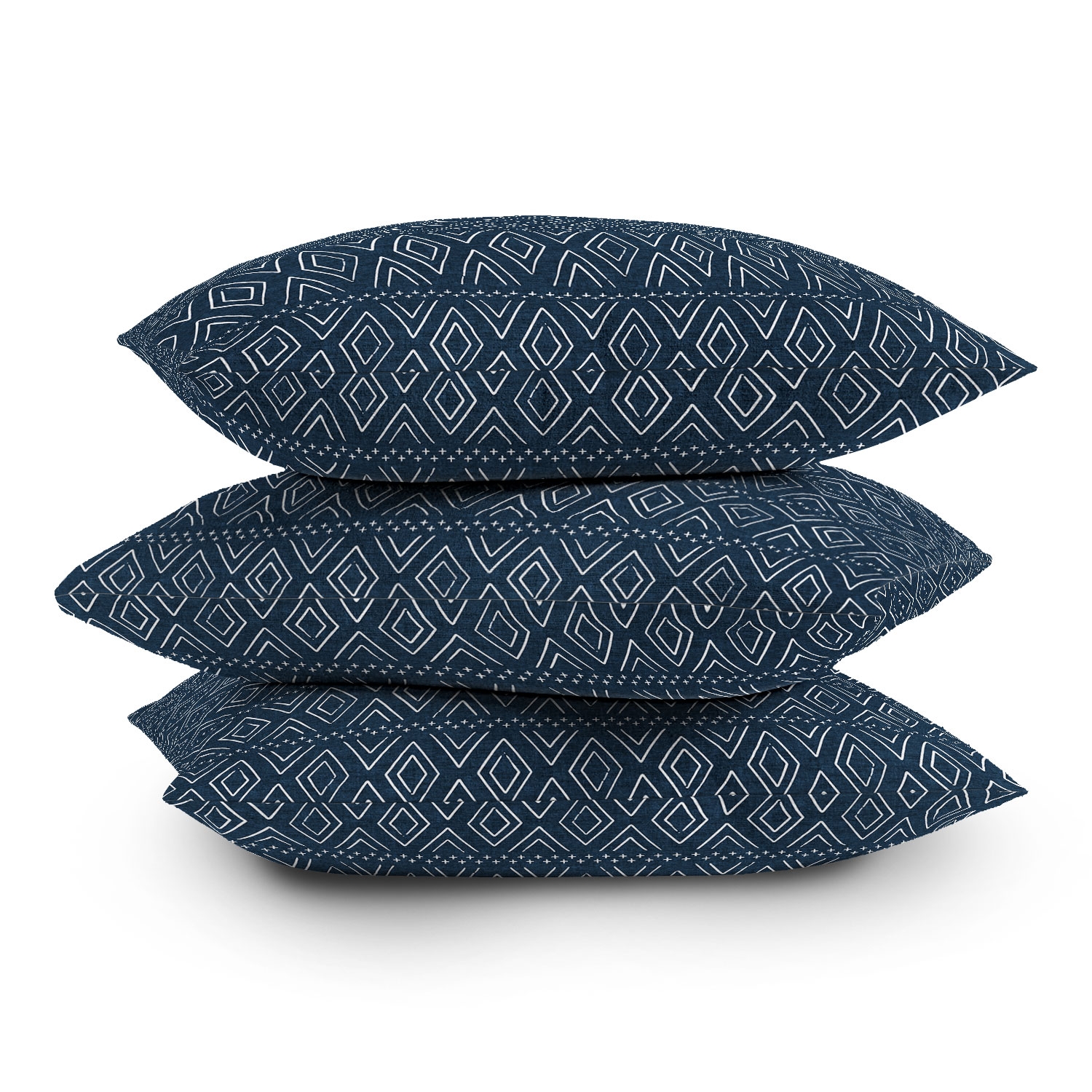 Farmhouse Diamonds Navy by Little Arrow Design Co - Outdoor Throw Pillow 16" x 16" - Image 3