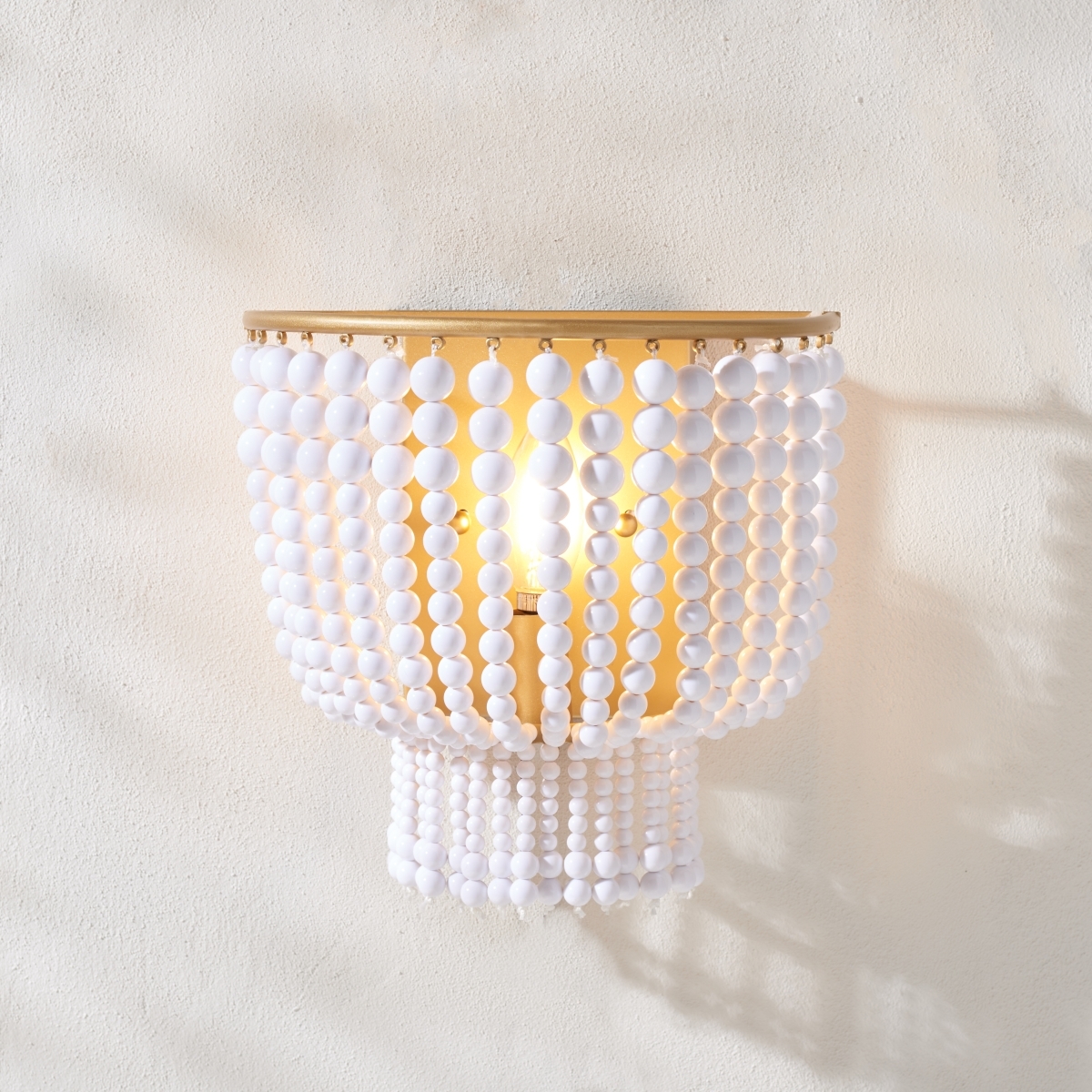 Celyn 6.25" Wall Sconce - White/Brass - Image 9