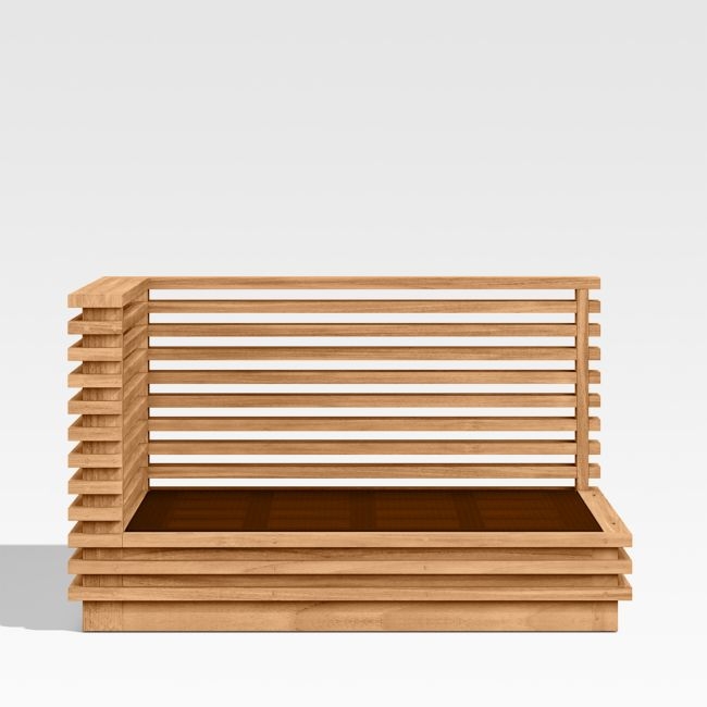 Batten Natural Teak Outdoor Sectional Chair - Image 0