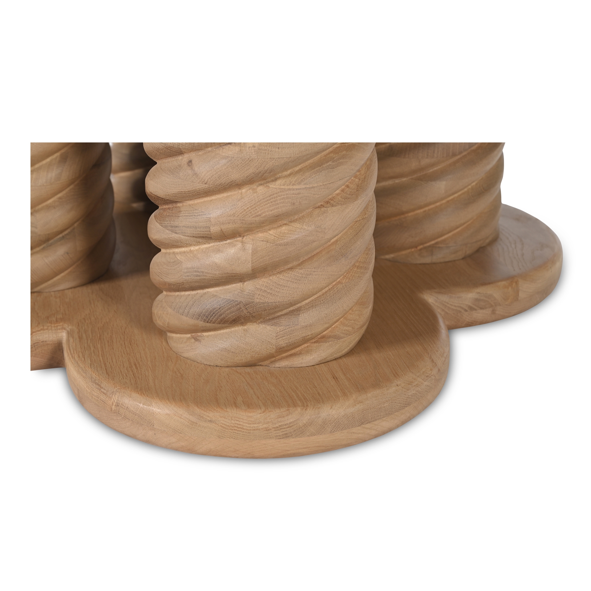 Treccia Round Dining Table Oak - Image 3