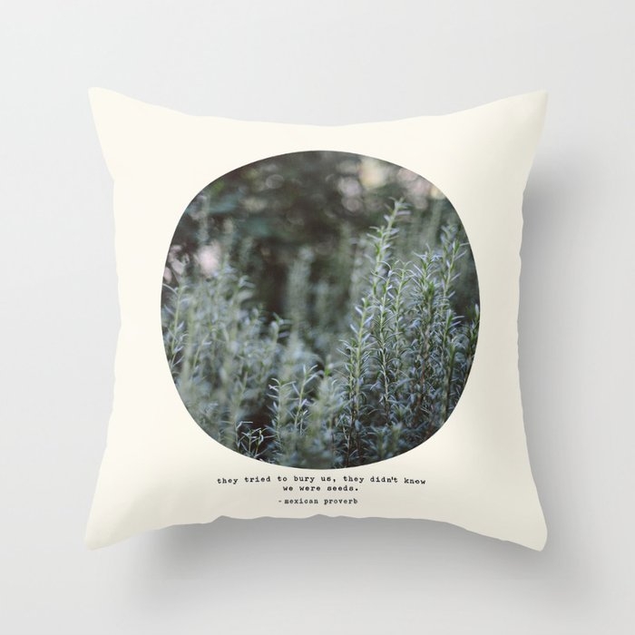 Circle Print Series - Bury Us Throw Pillow by Tina Crespo - Cover (20" x 20") With Pillow Insert - Indoor Pillow - Image 0