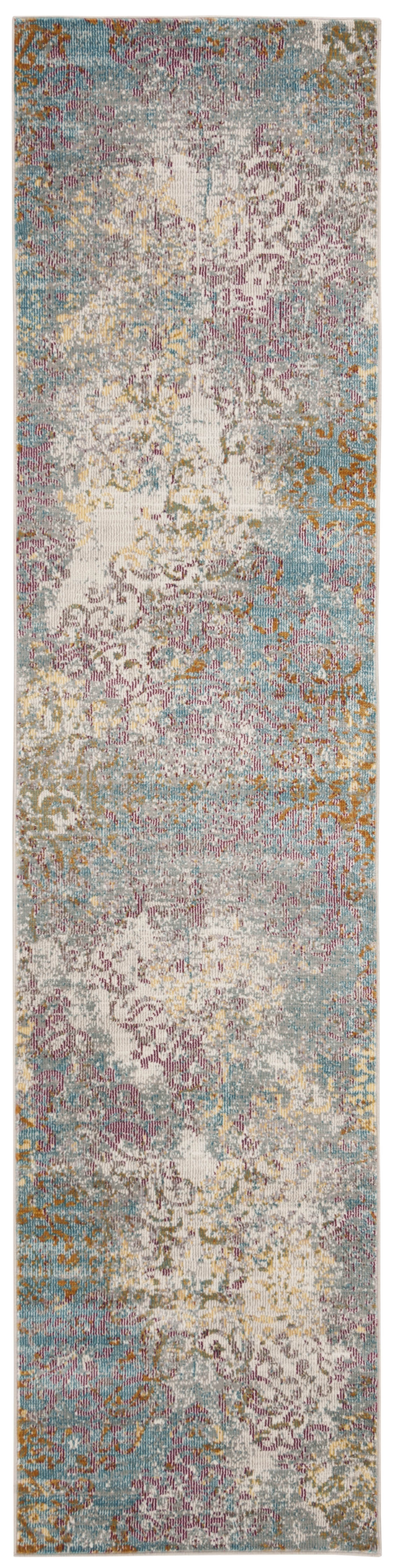Arlo Home Woven Area Rug, ARA128C, Cream/Multi,  2' X 8' - Image 0
