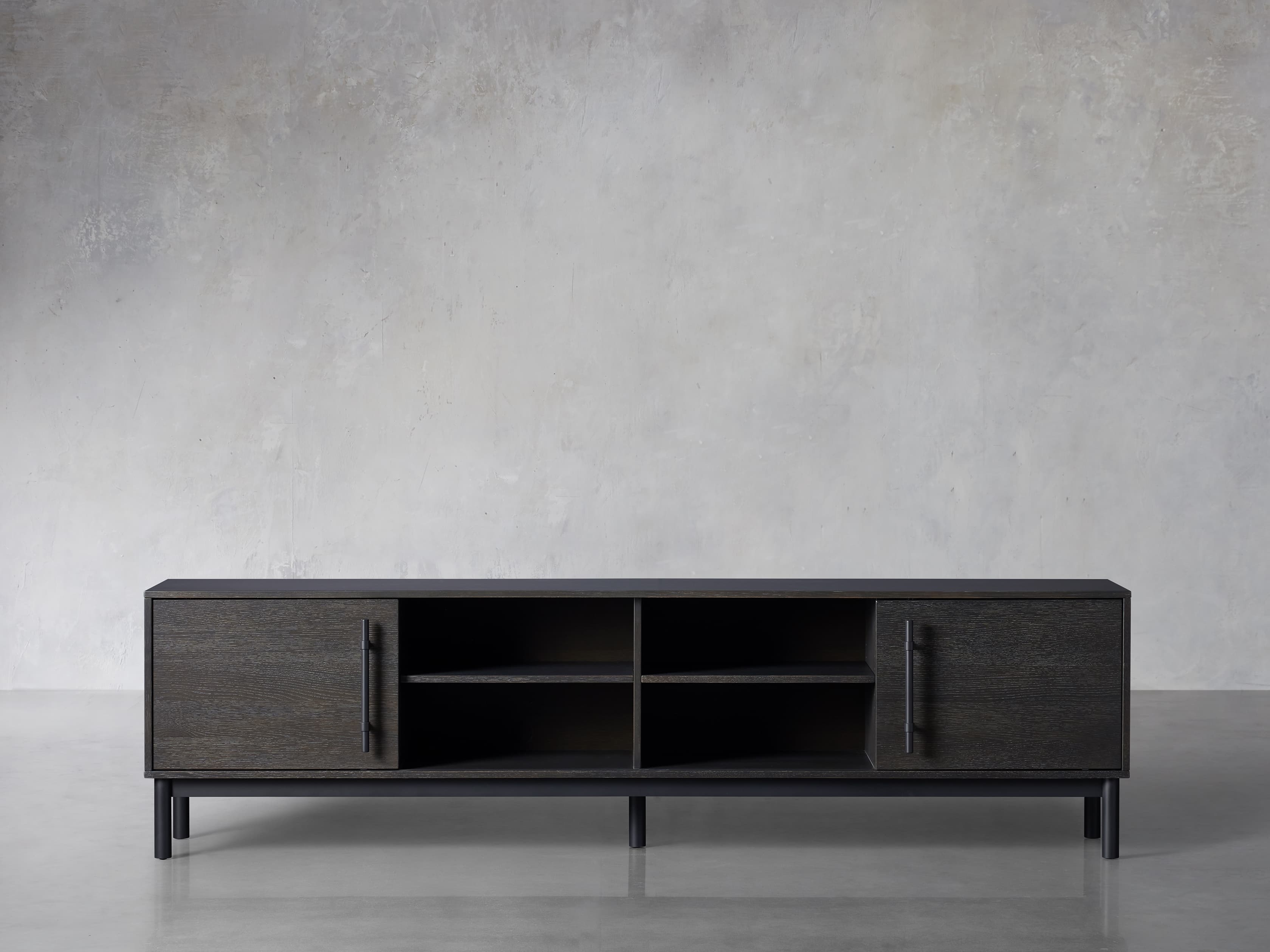 Sullivan Media Console in Wood 95" Gray  Northman Cinder  - Image 0