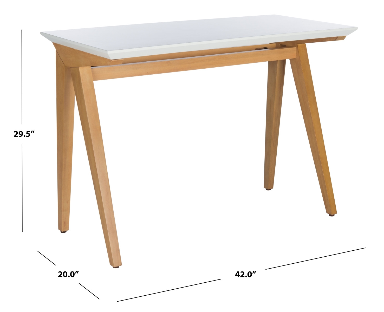 Reid Desk - Oak / White - Safavieh - Image 8