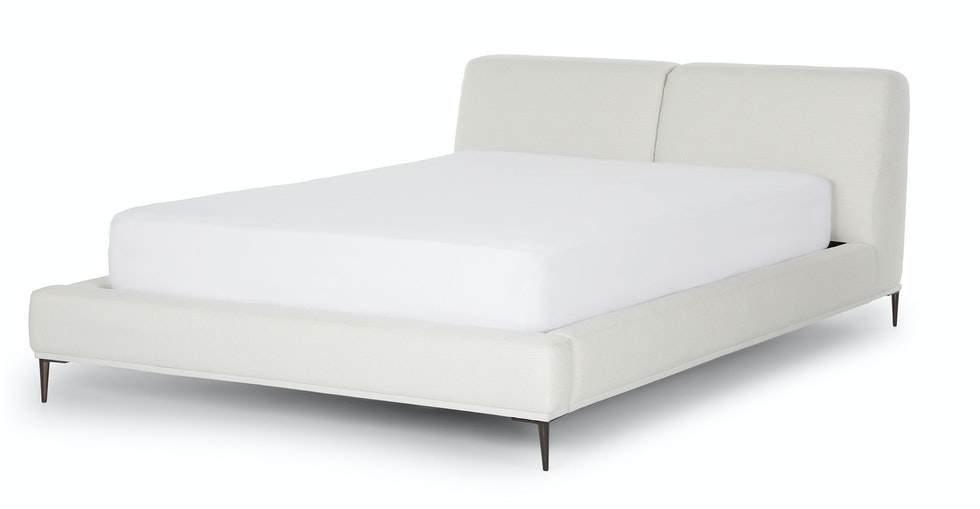 Abisko King Upholstered Bed - Quartz White - Image 0
