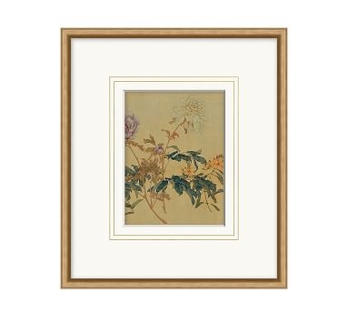 Edo Flowers 2 Framed Matted Print, 13" x 15" - Image 3