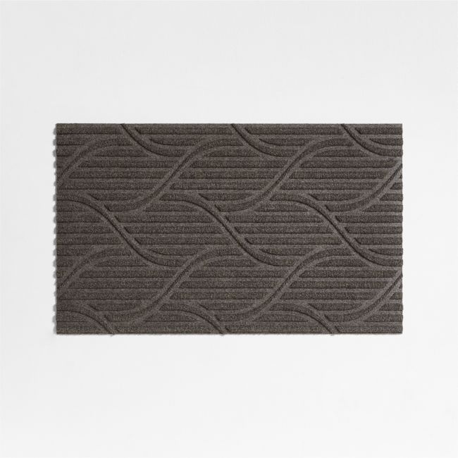 Thirsty Flow Taupe Brown Indoor/Outdoor Doormat 21.5"x35" - Image 0