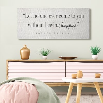 Without Leaving Happier Phrase Mother Theresa Quote - Image 0