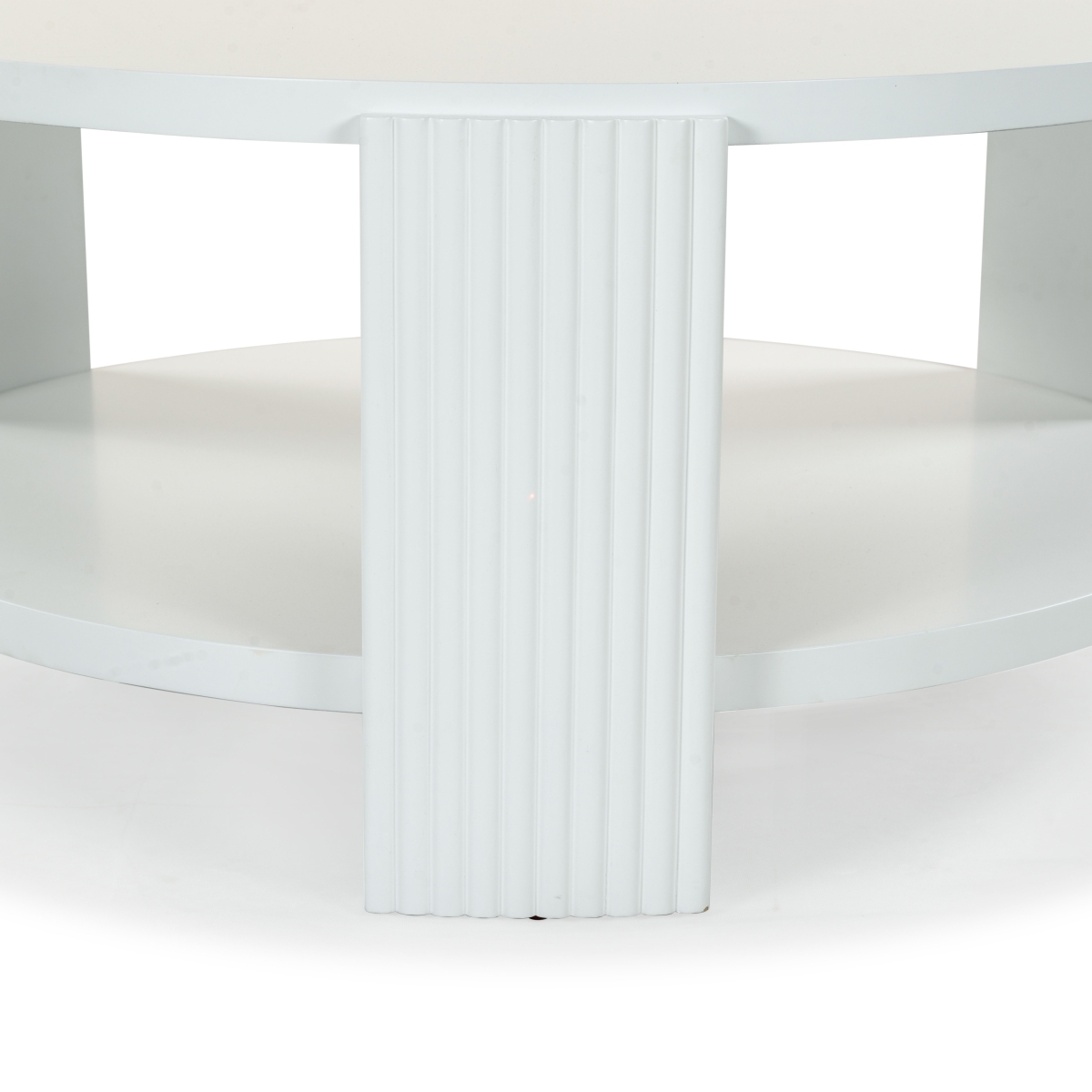 Liabella Round Wood Accent Table - White - Image 2