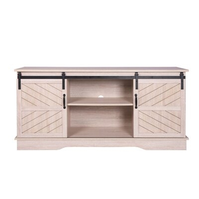 Abrian TV Stand for TVs up to 65", White Oak - Image 0