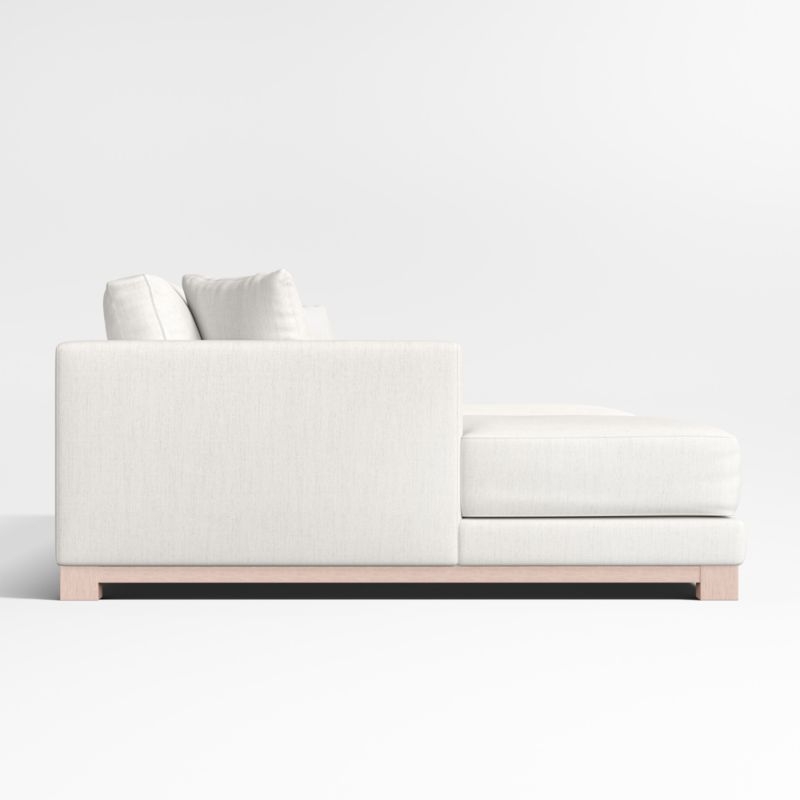 Gather Deep Wood Base 3-Piece U-Shaped Bench Sectional Sofa with Double Chaise Lounge - Image 9