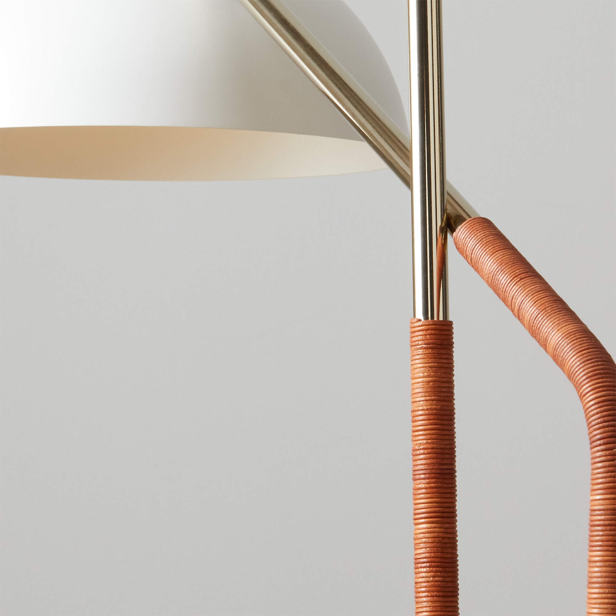 Pavo Double Floor Lamp, Champagne Brass - Image 2