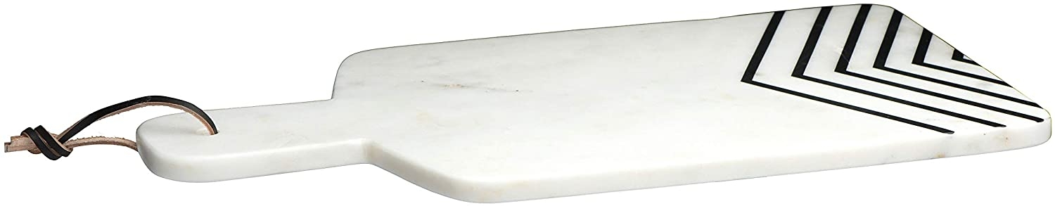 White and Black Chevron Marble Cheese/Cutting Board - Image 3