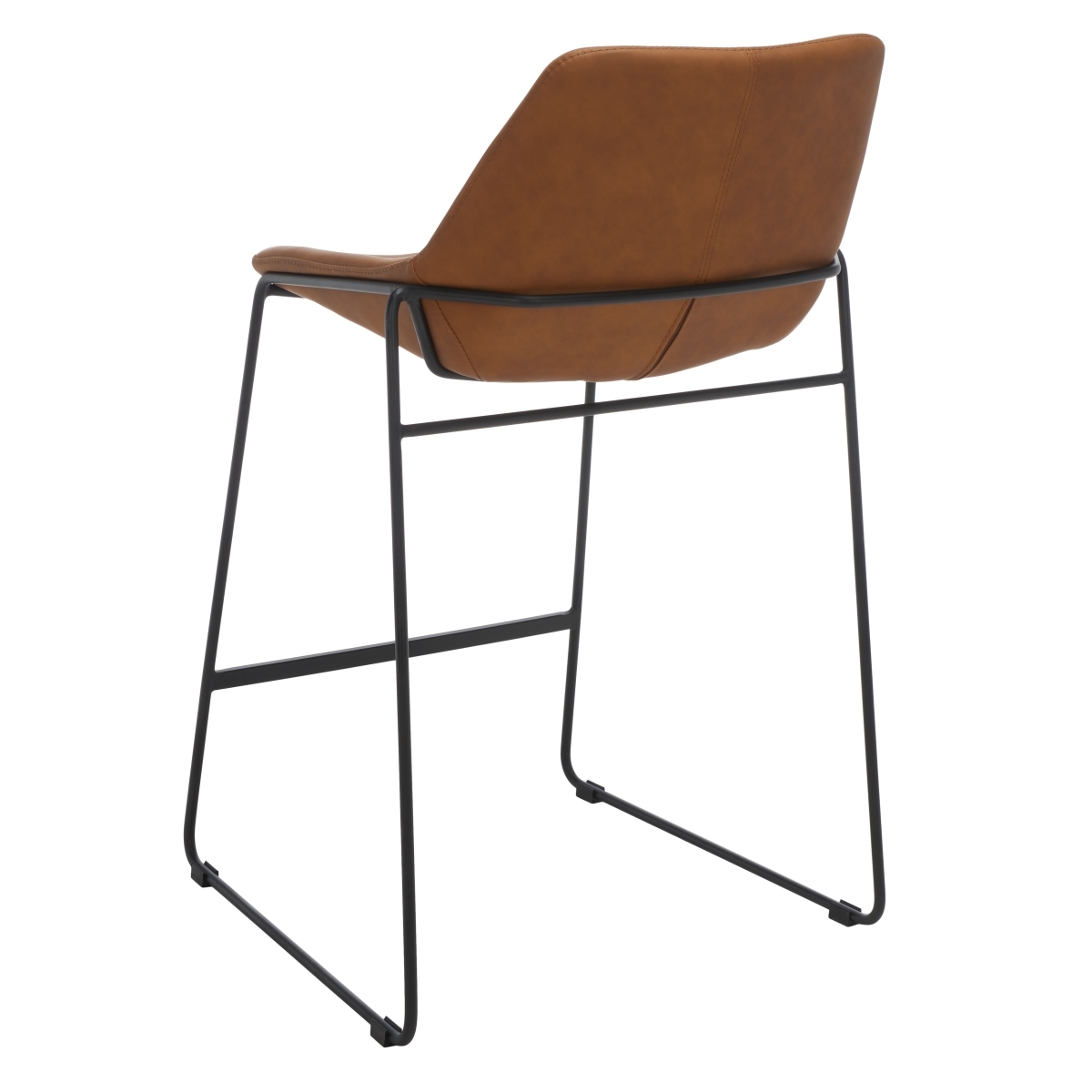 Alexis Mid Century Counterstool - Cognac / Black - Safavieh - Image 8