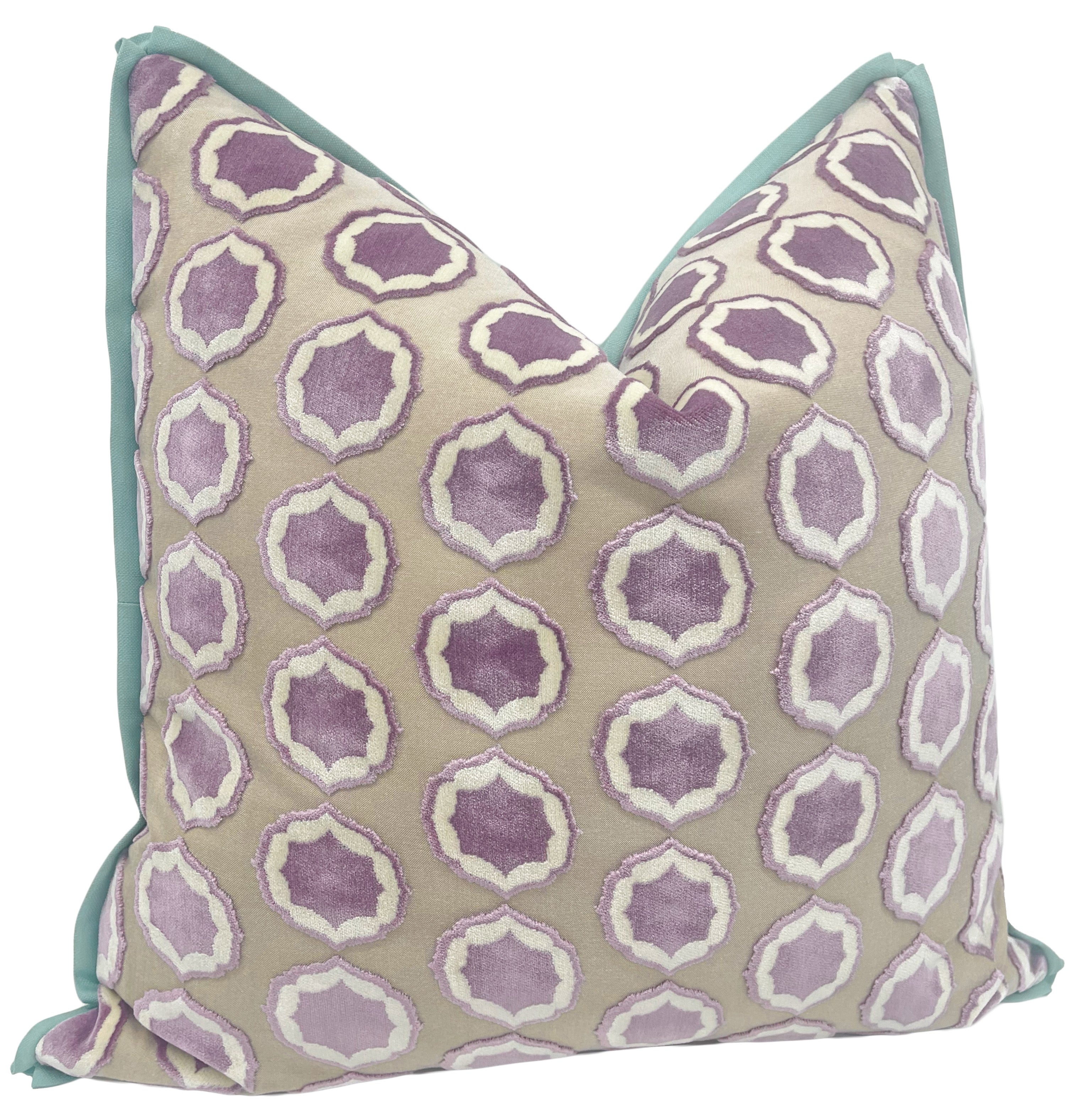 OCS X LDC | MANUEL CANOVAS : TIANA // GLYCINE AND BLANC + CLASSIC LINEN // SPA BLUE - SAMPLE 4" X 4" / CORDING - Image 1