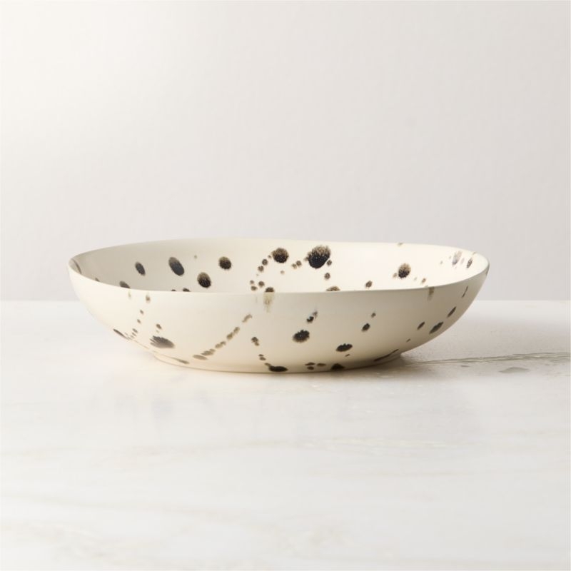 Harper Black and White Splatter Pasta Bowls Set of 6 - Image 3