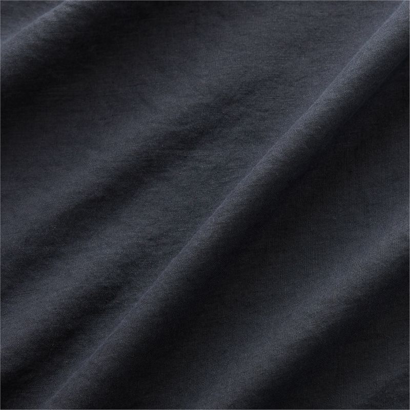 Linen Black Standard Pillowcases Set of 2 - Image 1