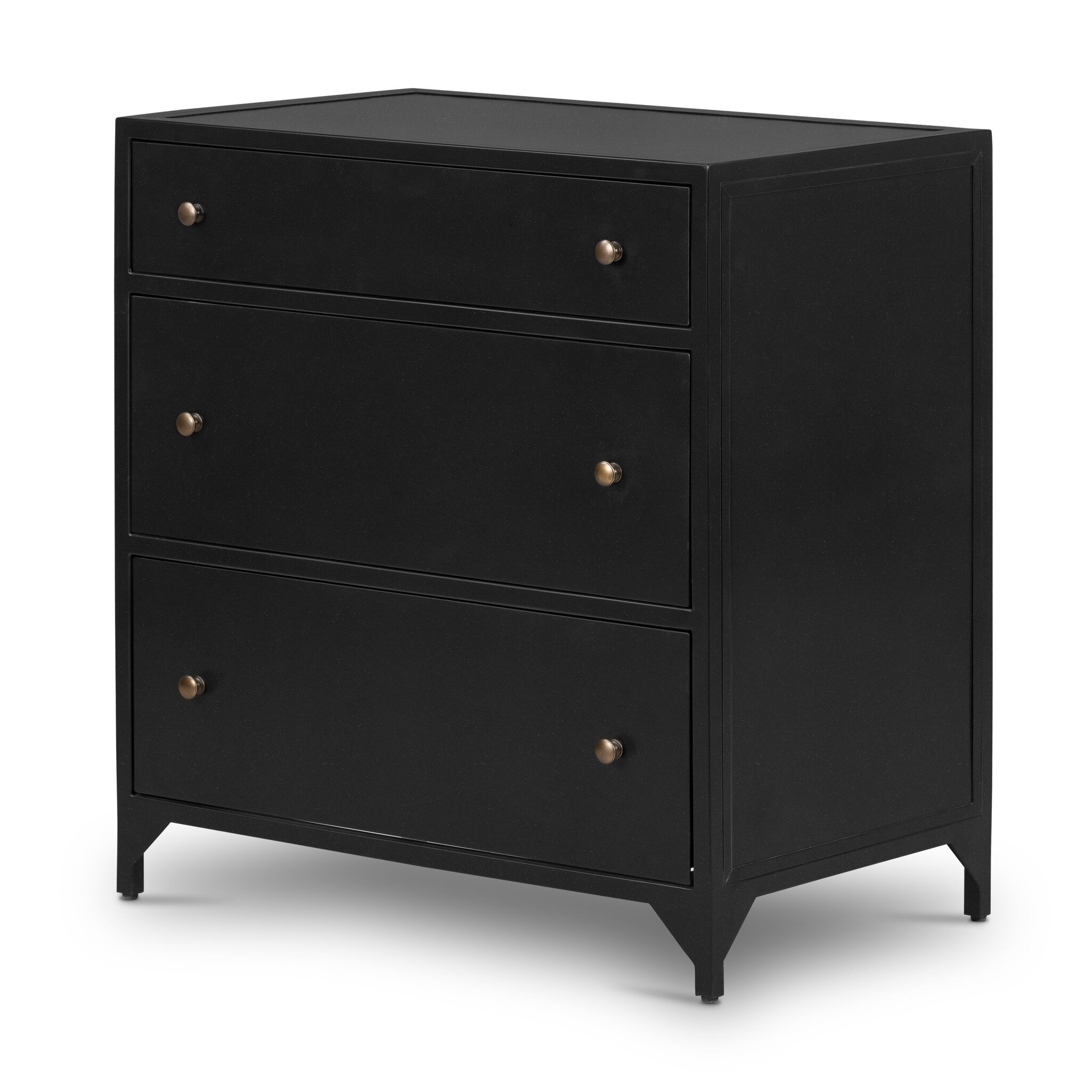 Belmont Large Storage Nightstand-Black - Image 0