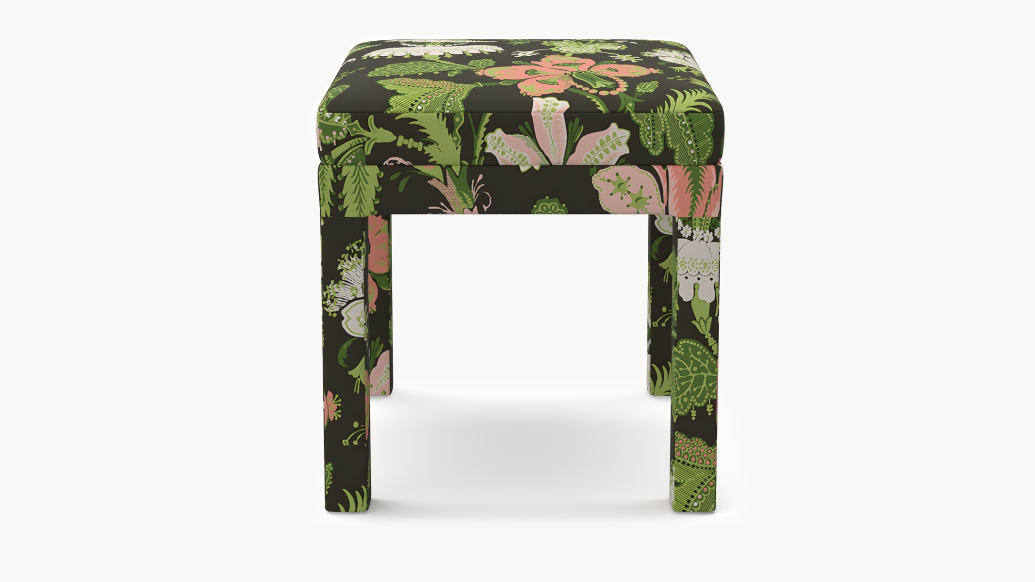 Parsons Ottoman, Coral Onyx Rossetta - Image 0